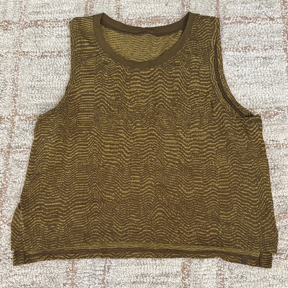 Lululemon Green Crop Tank Top